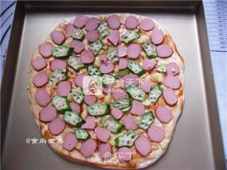 Aca Ato-tm33ht Baking Pu Xiaozhi Electronic Oven Trial [okra Sausage Pizza] recipe