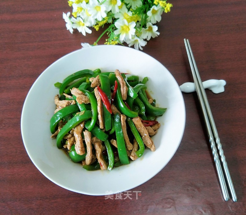 Stir-fried Shredded Pork with Green Pepper recipe