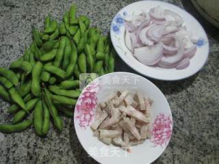 Fried Edamame with Onion recipe