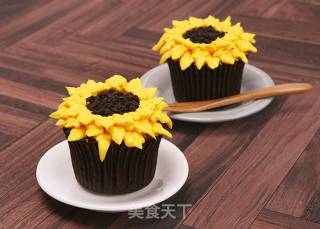 #aca Fourth Session Baking Contest# Making Erotic Sunflower Muffin Cakes recipe