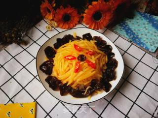 Potato Shreds Mixed with Fungus recipe