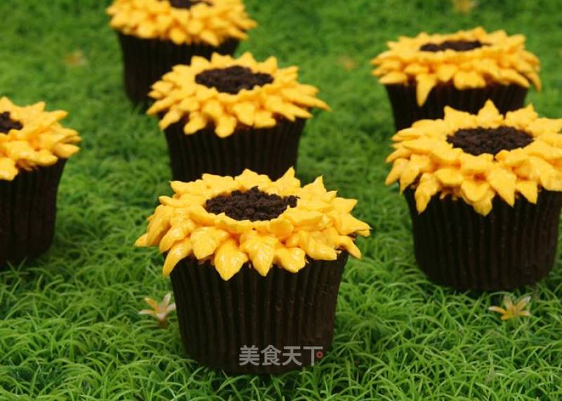 #aca Fourth Session Baking Contest# Making Erotic Sunflower Muffin Cakes recipe