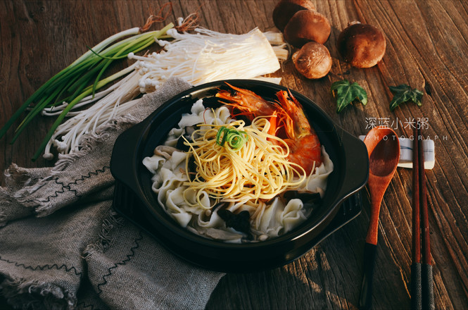 Convenient and Quick Mushroom Soup Noodles recipe