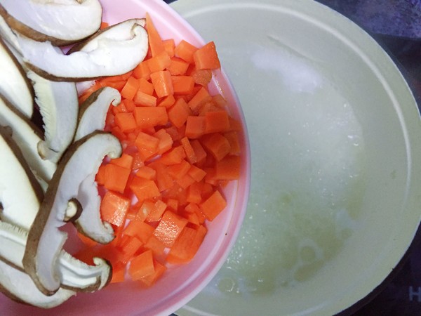 Mushroom Chicken Congee recipe