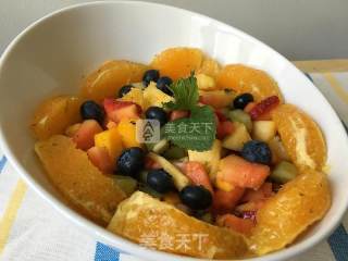 Vanilla Syrup Mixed Fruit Salad recipe