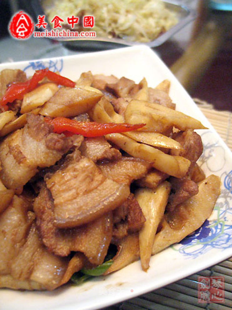 Stir-fried Pork Belly with Bamboo Shoots recipe