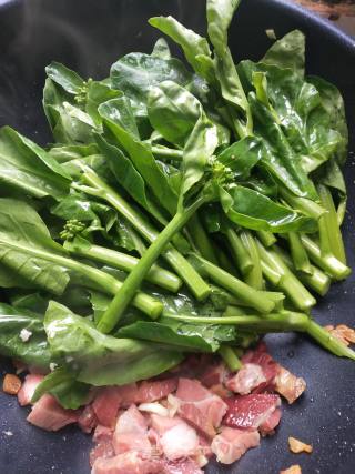 Stir-fried Kale with Ham recipe