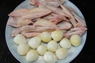 Braised Chicken Wing Tips with Quail Eggs recipe