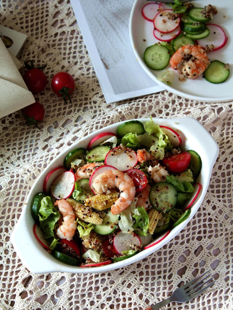 Quinoa Shrimp and Vegetable Salad