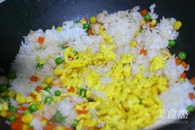 Fried Rice with Shrimp and Egg recipe