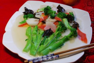 [new Year Dishes Sharing 1]·lotus Pond Suying——[seasonal Vegetables Soaked in Abalone Sauce] recipe