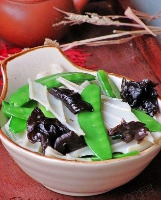 Fried Konjac with Snow Peas recipe