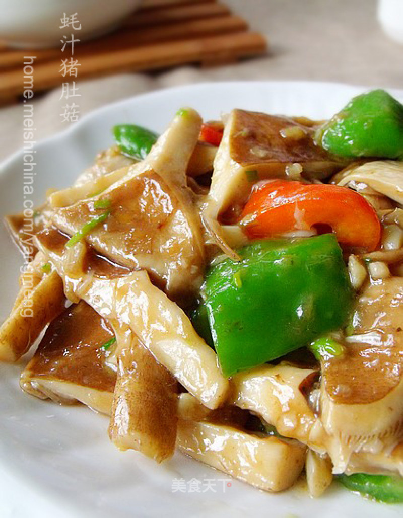 Pork Belly Mushroom with Oyster Sauce recipe