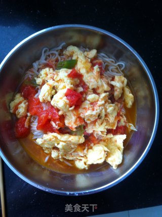 Marinated Noodles with Tomato and Egg recipe