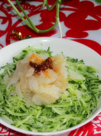 Jellyfish Head Mixed with Cucumber Shreds recipe