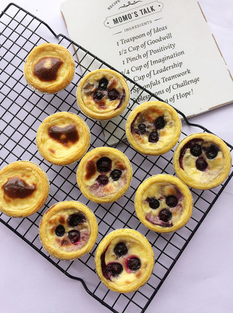 Blueberry Battered Egg Tart recipe