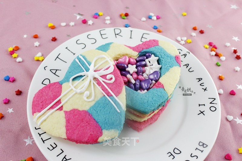 #七夕 Valentine# Creative Heart-shaped Box Biscuits