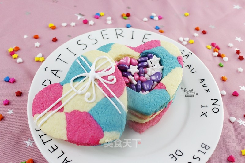 #七夕 Valentine# Creative Heart-shaped Box Biscuits recipe