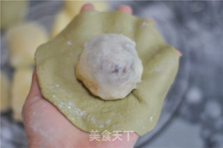 #四session飛館大赛戲是爱吃节# Matcha Red Bean Mochi Sandwich Soft European Buns recipe