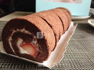 Cocoa Strawberry Chiffon Cake Roll-(28*28 Baking Tray) recipe