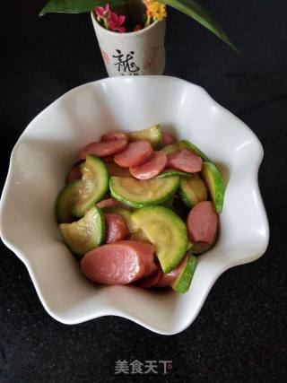 Zucchini Fried Sausage recipe