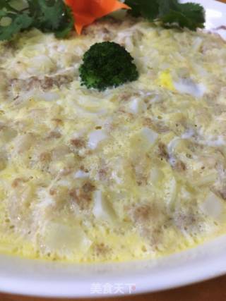 Steamed Egg with Lily Minced Pork recipe