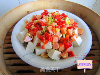Tofu with Chopped Pepper and Coriander recipe