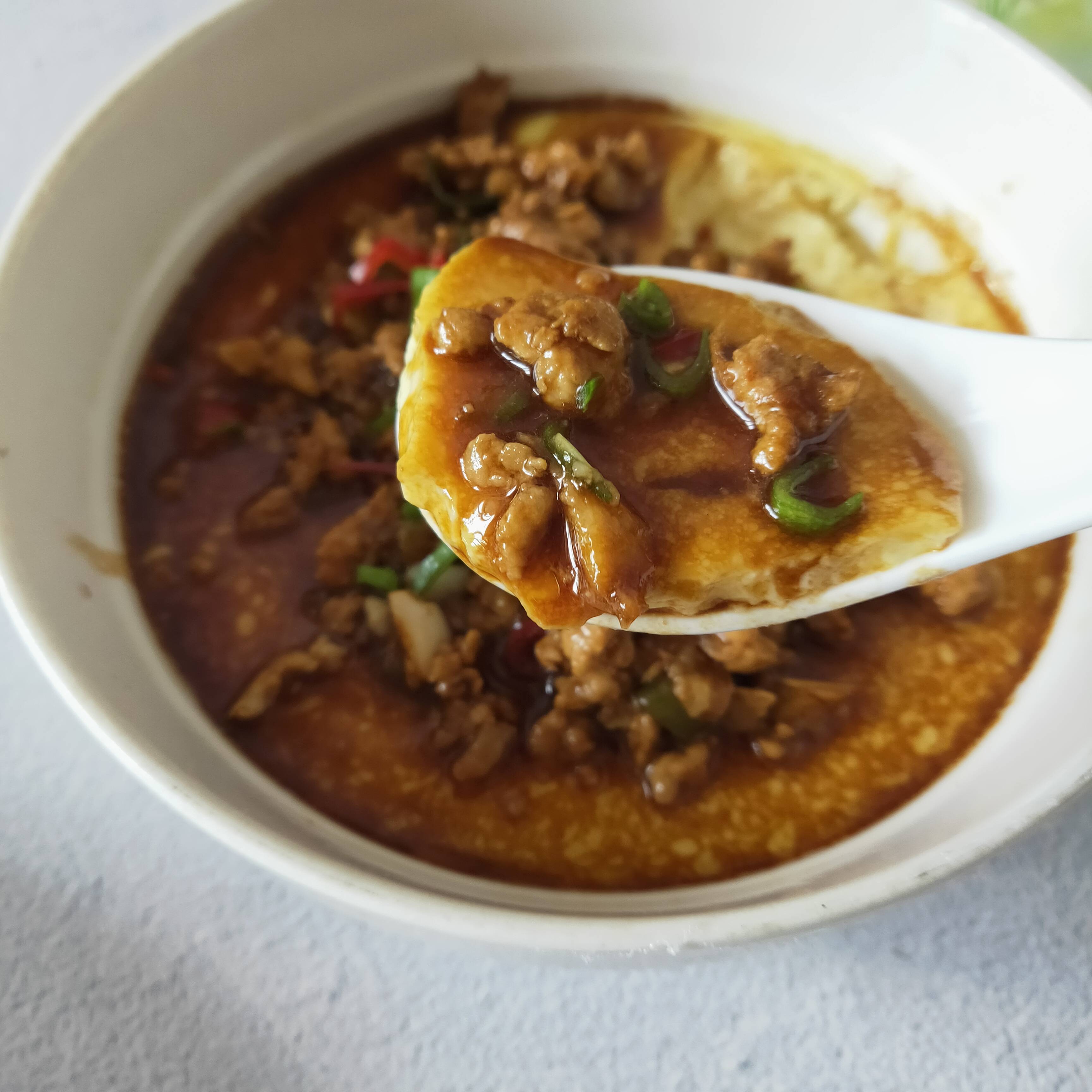 Steamed Egg with Minced Meat recipe