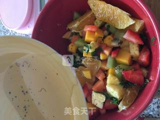 Vanilla Syrup Mixed Fruit Salad recipe