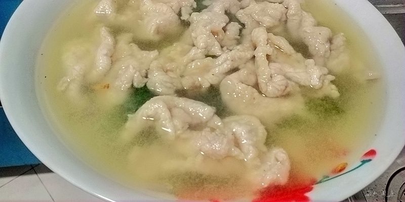 Slippery Pork Vegetable Soup recipe