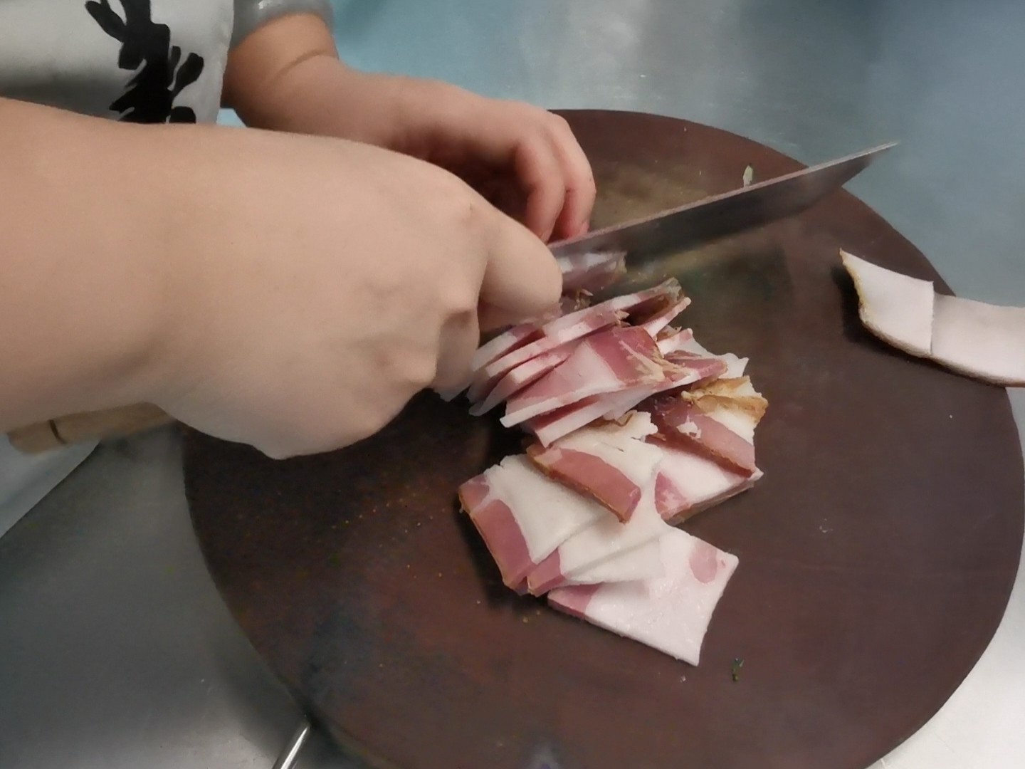 Fried Bacon with Lentils recipe