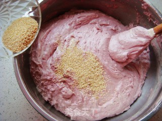 Purple Sweet Potato Sesame Fingercakes recipe