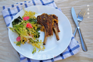 [xinwei Cook Trial] French Lamb Chops and Vegetable Salad recipe