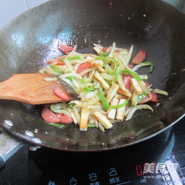 Green Pepper and Cabbage Tofu Shreds recipe