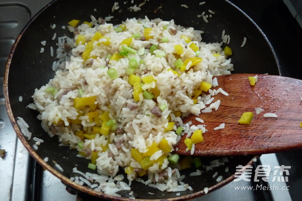 Bell Pepper Beef Fried Rice recipe