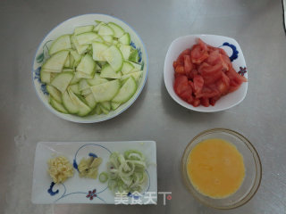 Stir-fried Melon with Tomato and Egg recipe