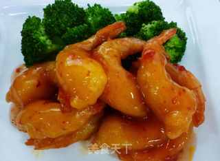 Crispy Shrimp with Chicken Sauce recipe