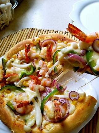 Vegetable Shrimp Pizza recipe