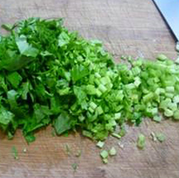 Steamed Dumplings with Mustard, Celery, Pork and Cornmeal recipe