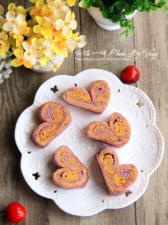 Peach Heart Two-color Melaleuca Hair Cake