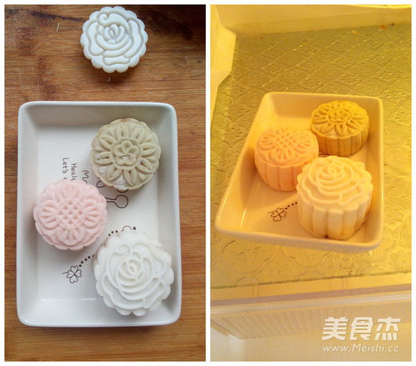 Three-color Snowy Mooncakes recipe