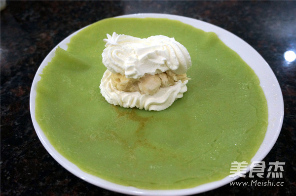 Green Tea Durian Pancake recipe