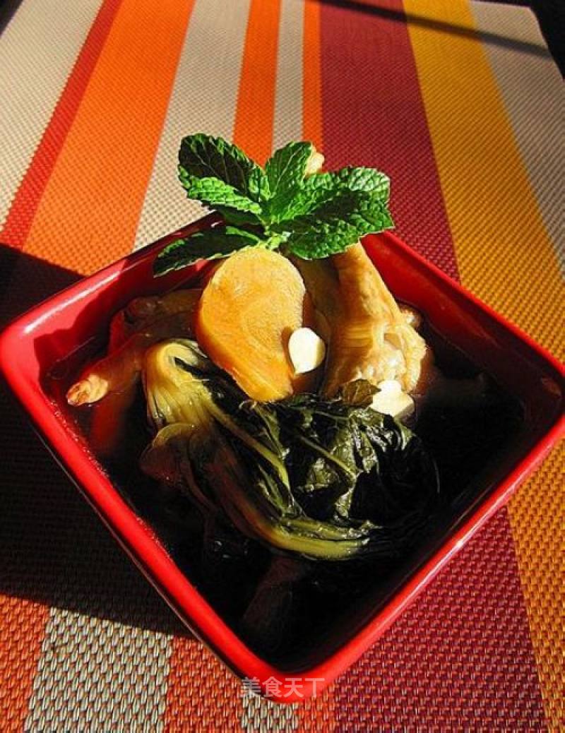 Chicken Feet Claypot Dried Cabbage Soup recipe
