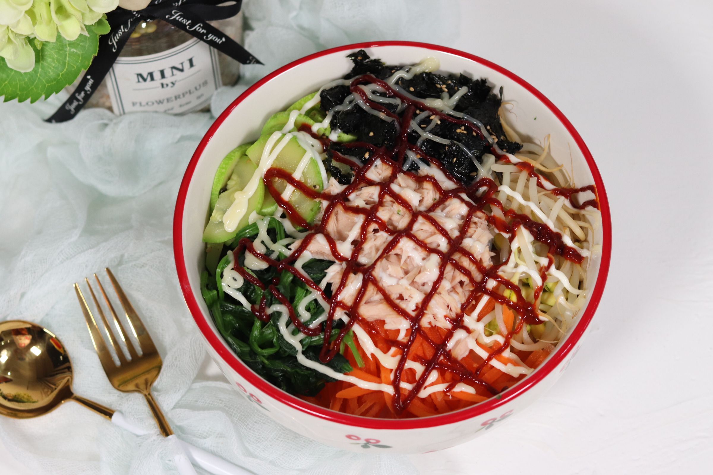 Korean-style Tuna Bibimbap that Can be Made at Home recipe