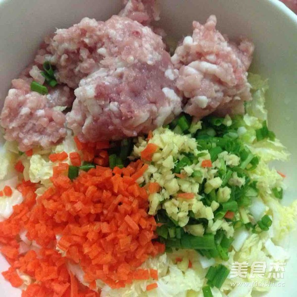 Baby Vegetables and Pork Dumplings recipe