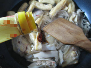 Braised Bamboo Shoots with Medium Fin Oil and Bean Strip recipe