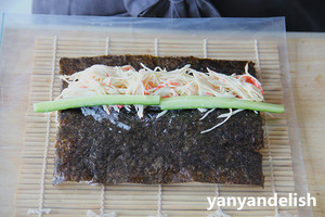 Teriyaki Eel Avocado & Shrimp Salad Mango Sushi recipe