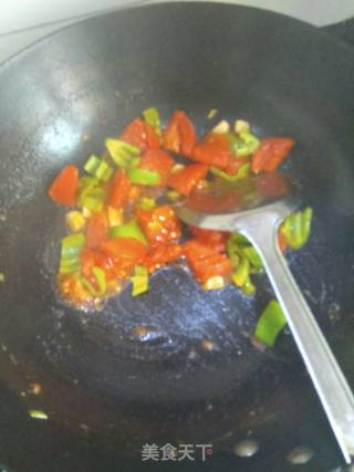 Tomato and Egg Topped with Lump Soup recipe