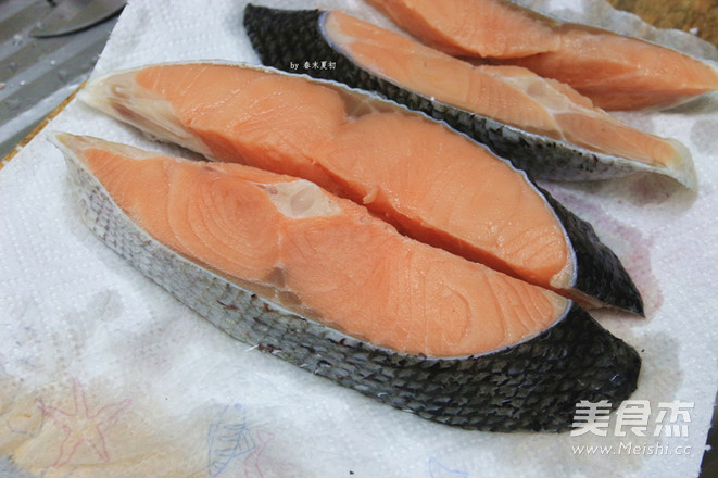 Rosemary Grilled Salmon Steak recipe