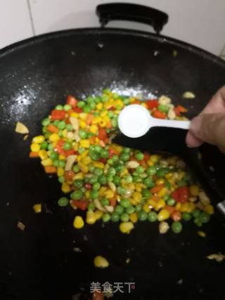 Fried Corn with Peas recipe